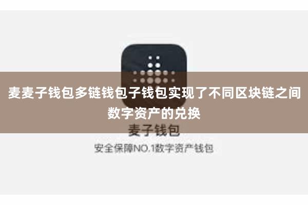 麦麦子钱包多链钱包子钱包实现了不同区块链之间数字资产的兑换