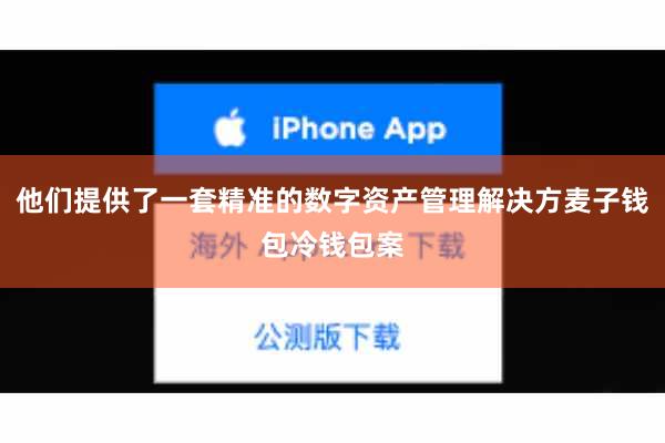 他们提供了一套精准的数字资产管理解决方麦子钱包冷钱包案
